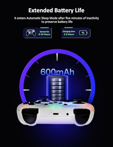 Image of NexiGo Wireless Controller (No Deadzone) for Switch 2 and Switch, Bluetooth Controllers for Nintendo Switch with Vibration, Motion, Turbo and LED Light (Atmosphere)