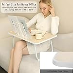 SNKR-ESSENTIALS-Study-Table-Foldable-Wooden-Laptop-Bed-Tray-Table-Multifunction-Lap-Tablet-Desk-with-Cup-Holder-Perfect-for-Eating-Breakfast-Reading-BookWorkingWatching