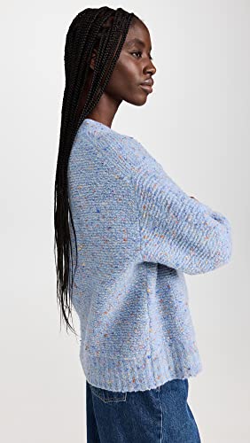 Image of Theory Women's Boxy Mock Neck Tweed Boucle Sweater