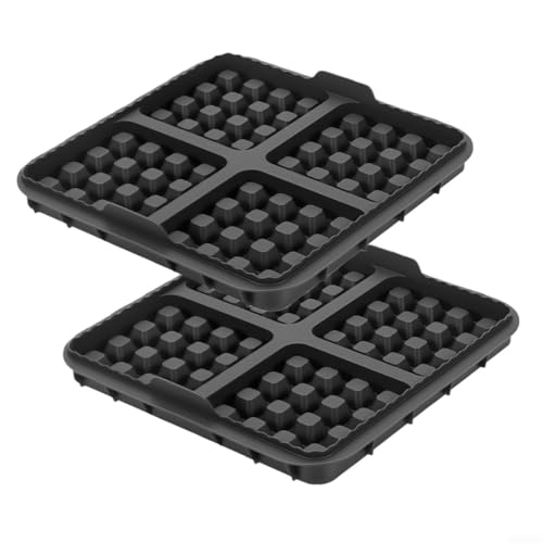 Sawhamale Platos de silicona para gofres Cosori 6.2L y NA229 NA230 AF181 AF141, platos antiadherentes de 4 rebanadores, 2 unidades, grado alimenticio, aptos para lavavajillas, 8.07 x 8.06 pulgadas