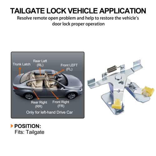 Image of SYERAL Tailgate Control Latch E7TZ9943170A Tail Gate Door Lock Actuator Compatible with Ford 1987-1997 F150 F250 F350