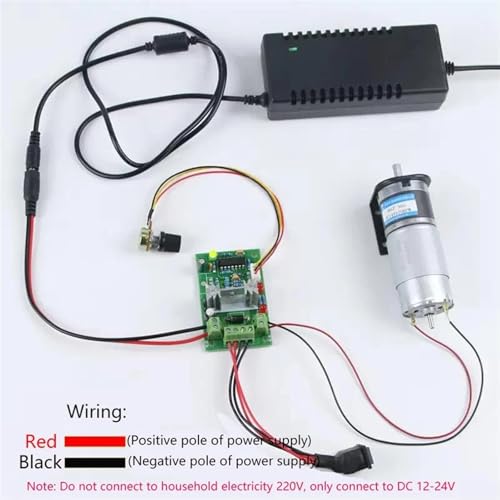 Moteur à engrenages planétaires à couple élevé 100 kg/cm avec vitesse réglable inversable 12V - 6