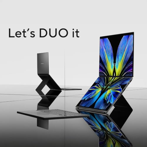 Image of Mavark Zenbook Duo Dual 14 inch OLED 3K 144Hz Touch Laptop - Intel Core Ultra X9 388H, Intel Arc Graphics, 32GB RAM, 4TB SSD, Stylus Pen WiFi 7, Win 11 Pro 2 Years CPS