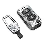 Cavlobe Zinc Alloy Key Fob Cover,Keychain,Full Protection Car Key Case for Volkswagen Jetta Golf GTI Tiguan Rabbit R32 Passat EOS CC Beetle MK6 Santana MK5 Polo VW Keyshell Accessories(NO.002 Silver)