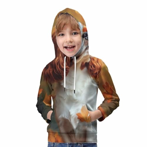Sweat-Shirt à Capuche 3D Garçon 10-12 Ans - Vêtements Automne Chien