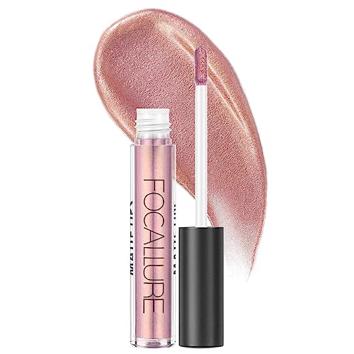 FOCALLURE Ultra Matte Liquid Lipstick,Longwear Rich Lip Colors,Easy to Create a Sexy Lips with High-grade Formula,Long Lasting Waterproof Lipstick Make Up,PINK GOLD