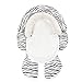 KAKIBLIN Cojín de asiento de cochecito de bebé 3 en 1, cojín de asiento de coche infantil, almohada de cabeza de bebé, cojín de apoyo para el cuello para recién nacidos y niños pequeños, cebra