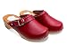 FUTURO FASHION® - Zuecos de Cuero auténtico con Suela de Madera -...