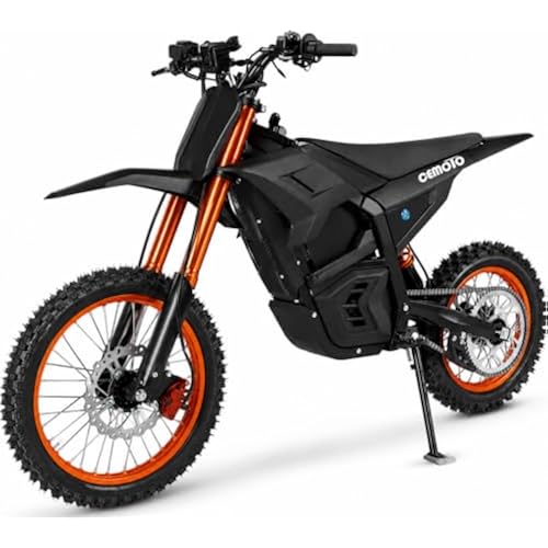 Electric Dirt Bike for Teens Adults - 6000W 53 Mph Motor,60 Miles Range 72V 25AH Battery,17"/14" Tires Dual Disc Braking & Full Suspension Electric Motorcycle
