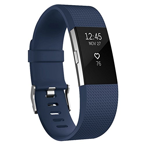 Image of Tobfit Watch Strap Compatible for Fitbit Charge 2 (Watch Not Included), Removable Soft Belts for Charge 2 Wristband, Smartwatch Band for Men & Women