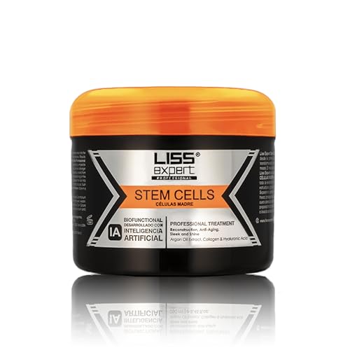 Liss Expert Stem Cells Smoothing Treatment – Organic Keratin & Argan Oil – Nanoplasty for Frizz-Free Repair & Shine – Professional Straightening - ONE Shoulder length application