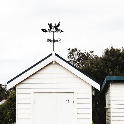 SUPERDANT Wetterhahn In Form Einer Friedenstaube Fürs Dach Wetterfahne Aus Metall In Tierform Tauben Wetterfahnen Für Schuppen Schwarzer Windrichtungsanzeiger Für Bauernhaus Hof Bauernhof Schuppen