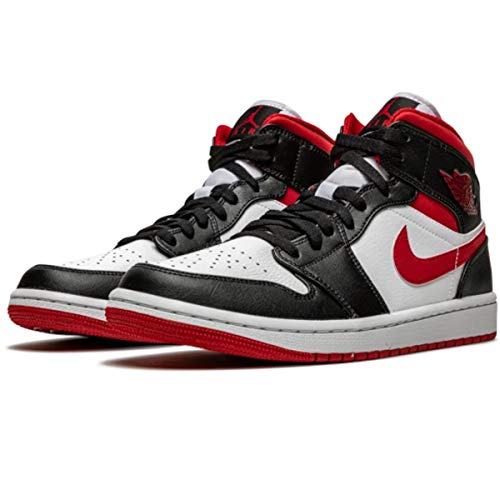 [ナイキ] AIR JORDAN 1 MID WHITE/GYM RED-BLACK エアジョーダン1 ミッド 554724-122 RED (measurement_27_point_5_centimeters)