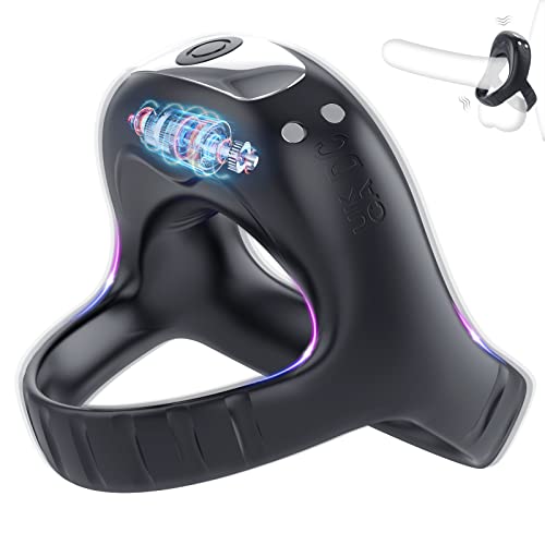 Vibrating Cock Ring, Vibrator Penis Rings with 10 Intense Vibration Modes, Triangular Silicone Ultra Soft Stretchy Cock Ring, Adult Sex Toys for Man and Couple Play