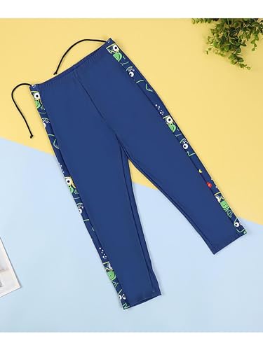 Boys 2Pcs Swimsuit UPF 50+ Rash Guard Long Sleeve Swim Top with Swim Pants Set Swimwear3