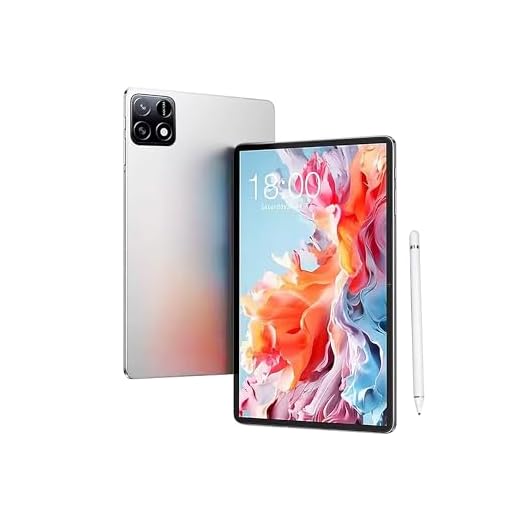 Tablet com Caneta tátil, Teclado e Estojo, Tela de 10,1 '', Resolução de 2560 * 1600, Android 13, 12GB+512GB, 10000mAH Bateria (Prata)