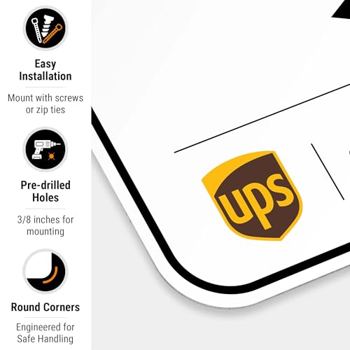 Image of Package Delivery Sign, Delivery Instructions Deliver All Package to Back Door Left Arrow Sign, 12x18 Inches, Rust Free .063 Aluminum, Fade Resistant, Made in USA