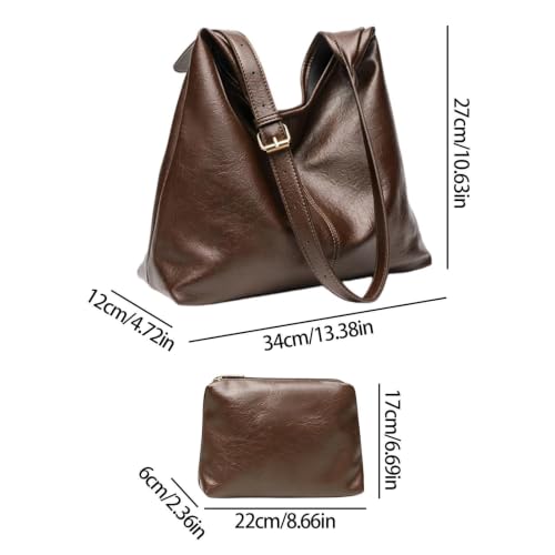 Bolso De Hombro Tipo Hobo de piel suave 5
