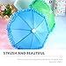 Toyvian 3pcs Mini Rainy Umbrella Toys Model Polyester Silk Miniature Umbrella for Doll, Plants Photo Props Random Color 28cm