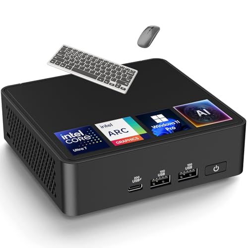 Image of ASUS NUC 14 Pro AI Mini PC, Intel Ultra 7 155H (16C /22T, Up to 4.8GHz), 32GB DDR5 RAM 1TB PCIe SSD, Win 11 Pro, Intel Arc GPU, Thunderbolt 4, WiFi 6E, Mini Desktop Computer for Home /Business /Gaming