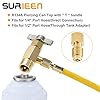 SURIEEN R134A Can Tap Valve Refrigerant Dispenser Tool with Tank Adapter, Brass Valve Bottle Opener for 1/4 and 1/2 inch AC Air Conditioner Manifold Freon Charging Hose #1
