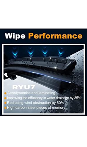 Image of Aerodynamic Design Frameless Wiper Blades Compatible with Indica V2, Size-24 inch 16 inch (Pack of 2)