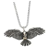 Yardwe Collar con Colgante de Águila para Hombres Cadena Punk Vintage de Acero Inoxidable Joyería Masculina Elegante y Resistente para Uso Diario y Ocasiones Especiales