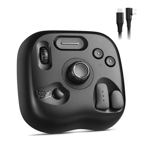 TourBox Lite - Editing Keyboard Compact, Artists Go-to Drawing Macro Keypad, Works with Clip Studio Paint & More, Creative Controller with Custom Software, Streamline All Workflows - Wired (Unit Only)