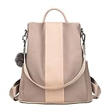 yimidear zaino da donna, nylon zaino antifurto leggero moda viaggio borsa a tracolla della scuola (cachi)