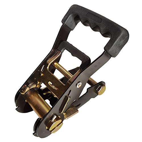 Pink 2-INCH Ratchet Strap with Black Ratchet and Flat Hooks