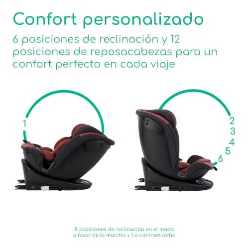 Miniatura 3 de Bebeconfort Revolvefix 360 I-Size, Silla Coche 360, 0-12 Años, 40-150 Cm, Silla Coche Isofix, Instalación Sujeción Superior, Giro 360, 6 Posiciones Reclinación, 12 Posiciones Reposacabezas, Dual Red