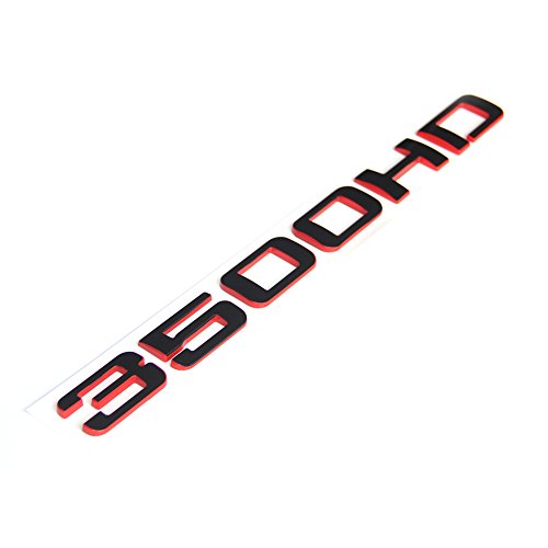 Image of 2pack OEM 3500HD Letter Nameplate Emblem 3500 HD Badge Replacement for Silverado Sierra Glossy (2007-3018 Redline)