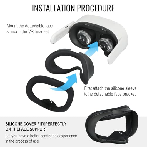 VR Controller Grips for Meta Quest 3S+ Silicone Case for Quest 3s,Non-Slip Thumbstick Covers -VR Accessory Sets