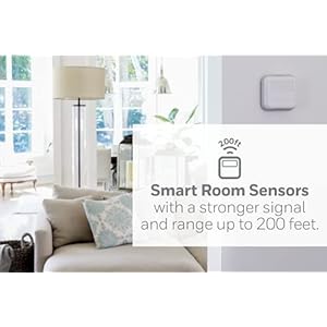 Honeywell Home RCHT9510WF T9 Wi-Fi Smart Thermostat + RCHTSENSOR-2PK Smart Room Sensor (2-Pack) Honeywell Home RCHT9510WF T9 Wi Fi Smart Thermostat RCHTSENSOR 2PK Smart Room Sensor 2 Pack