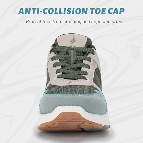 Mens Walking Shoes for Plantar Fasciitis, Orthopedic Casual Sneakers for Men with Arch Support, Wide Toe Box Shoes for Pain Relief with Non Slip Rubber Sole(Olive, 12)4