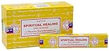 EARTH Satya Spiritual Healing Incense Sticks 15 GMS (Pack of 12) (Green Certified) Indian Perfumed Hand Rolled Agarbatti Perfect for Worship,Relaxation, Medication.