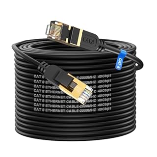 Cavo Ethernet 30 metri,Cavo Rete Cat 8,Ethernet Cable 40Gbps 2000MHz con connettore RJ45 Cavo lan Cat 8,Cavo di rete schermato per switch di rete, più veloce di Cat5/Cat5e/Cat6