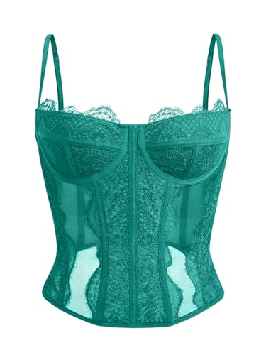 Corset Top for Women with Lace Patchwork