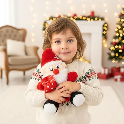 Image of Tickles Christmas Santa Claus with Gift Bag Stuffed Soft Plush Toy for Kids Boys & Girls (Color: Red Size: 32 cm)
