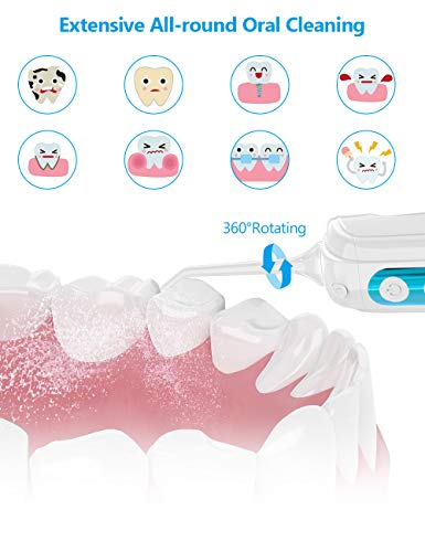 YOUNGDO Professional Cordless Dental Oral Irrigator - 300ML Portable and Rechargeable 4 Modes Water Spray for Teeth, with 4 Jet Tips, A Box of Dental Floss - Thumbnail 4