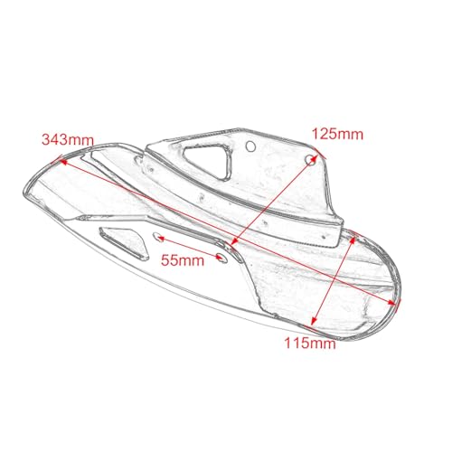 Garde boue avant moto finition chrome pour carénage Suzuki GN125 - 5