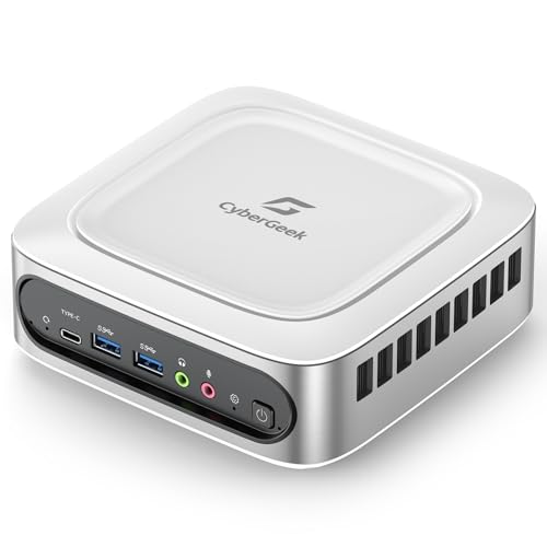 Image of CyberGeek Mini PC Gaming, 11th Gen Core i9-11900H(8C /16T, Up to 4.9GHz), 32GB DDR4 1TB PCIe SSD Mini Computer Linux, 4K Triple Display (DP /HD /Type-C), 6 USB Ports, Dual LAN, Wi-Fi 6, BT5.2 Home Office