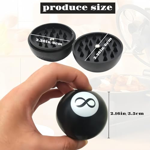 Ghzchuang 2025 New Herb and Spice Grinder, 2.36"Billiards shape Manual Dry Herb Grinder,Kitchen Tool– Gift for Culinary Use - Image 2
