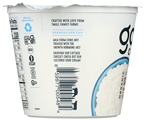 Good Culture Organic 2% Low Fat Classic Cottage Cheese, 5 Oz #TOP5