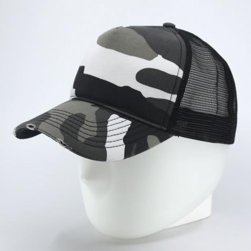 Image of The Vintage Year High Crown Foam Mesh Camouflage Trucker Hat Baseball Cap