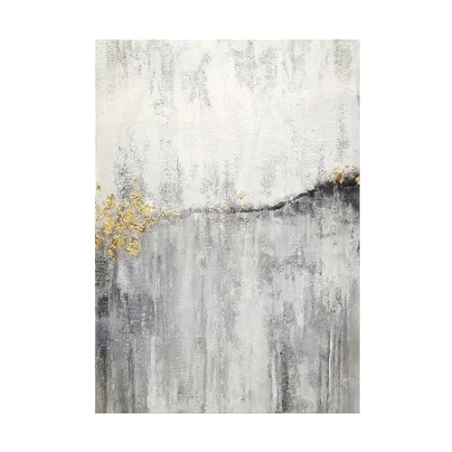 Impression d'art moderne abstraite gris or, 2 cadres 70x90cm - 3