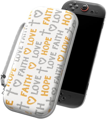 ivoler Carrying Case for Nintendo Switch 2 Model(2025), White+Orange