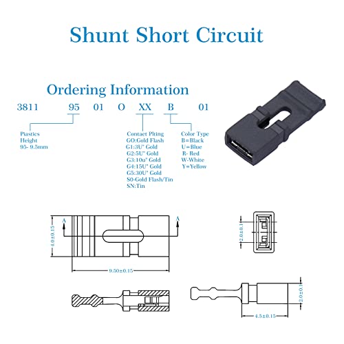 CQRobot 100 Pieces Black Standard Computer Jumper Caps with Handle Pin Shunt Short Circuit 2P Connector 2.0mm. for Arduino Raspberry Pi PCB PC DVD HDD Motherboard Shorting and Other Project - Image 2