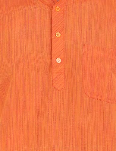 Image of LATEST CHIKAN Men's Cotton Regular Textured Short Kurta Half Sleeves - (SK-DJ)