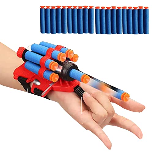 LIANGLIDE Spider Web Shooters 2 Set Spider Web Shooters for Kids Spider Gloves Cosplay Hero Movie Launcher Wrist Toy for Spider Cosplay Hero Costume Props